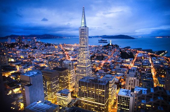 Vẻ đẹp về đem của các tòa nhà hiện đại ở San Francisco