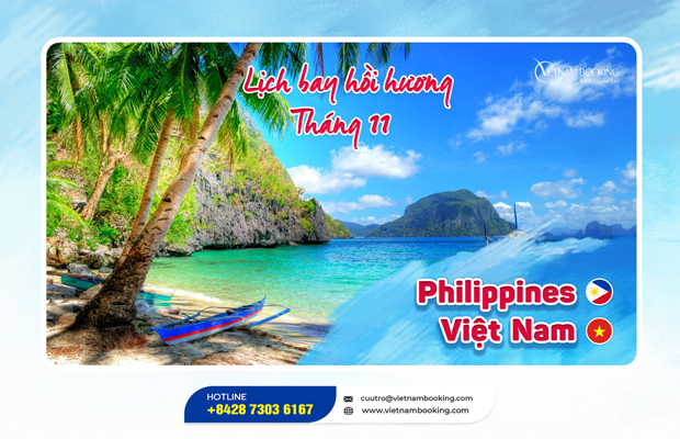 Vé máy bay từ Philippines về Việt Nam - Lịch bay tháng 1/2022